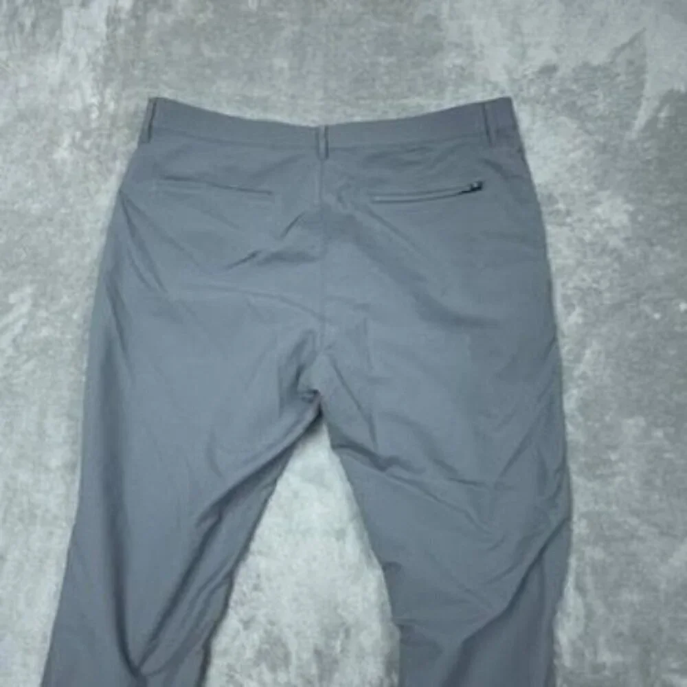 Banana Republic Mens Gray Dress Pants Size 36x30 Polyester Slim Fit 6980
